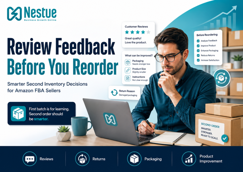 Amazon FBA second inventory order strategy using customer feedback before scaling production