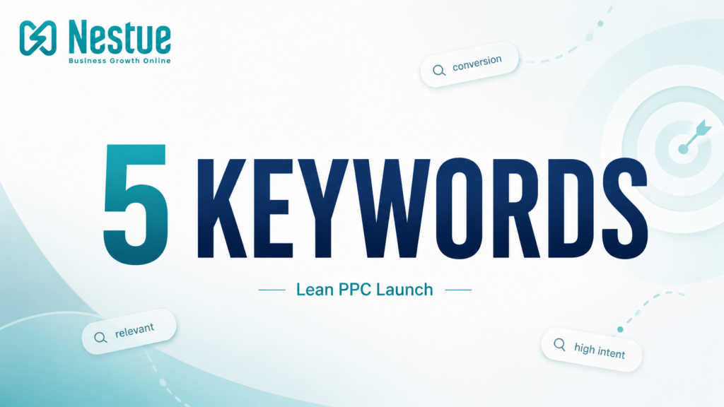 Lean Amazon PPC launch strategy using five focused keywords to rank a new product on Amazon