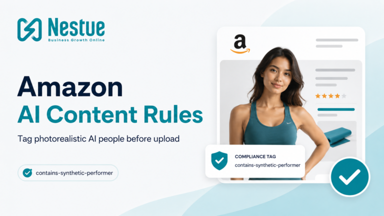 Amazon AI content requirements for photorealistic AI-generated people in product images and A+ Content