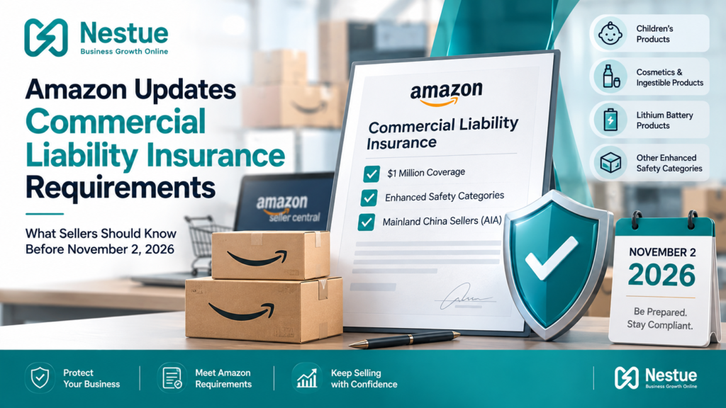 Amazon Commercial Liability Insurance requirements for sellers before November 2 2026
